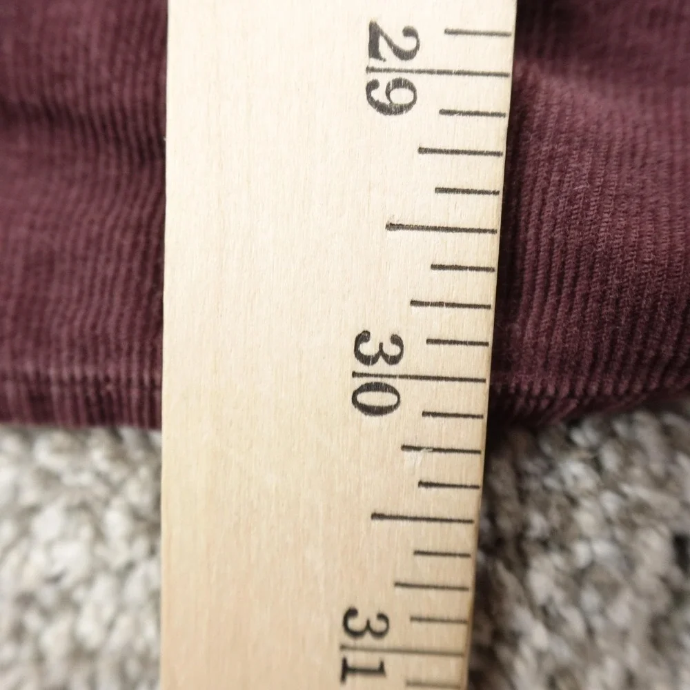 VTG Banana Republic Shirt Mens L Red Purple‎ Corduroy Button Up Long Sleeve Y2K